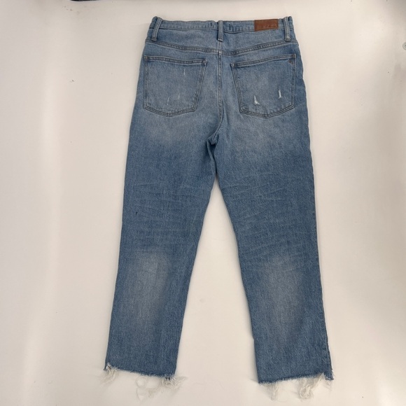 Madewell Classic Straight Distressed Rough Hem Jean Size 30 Women’s - Picture 3 of 7